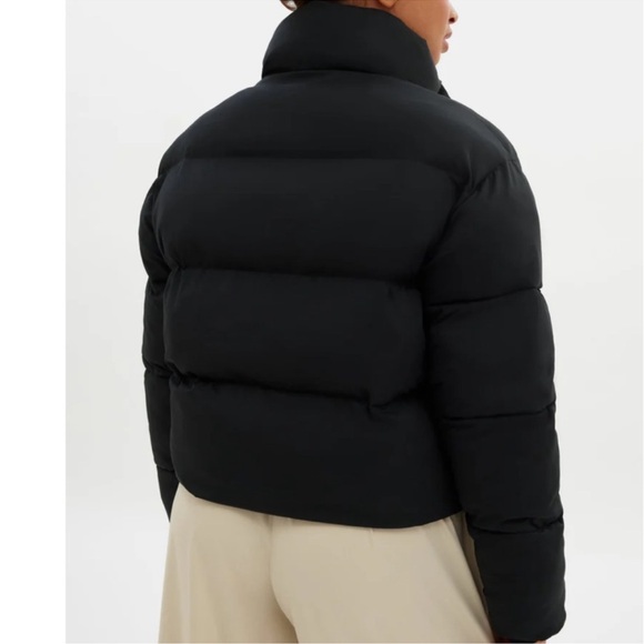 NWT Girlfriend Collective Black Recycled materials Puffer coat jacket L - Picture 3 of 12